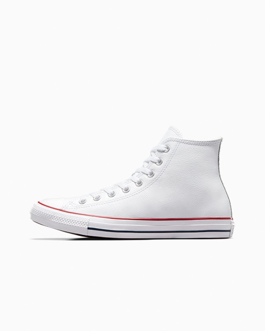 Tenisky Vysoke Converse Chuck Taylor All Star Kozene Damske Biele | SK SKYEF5